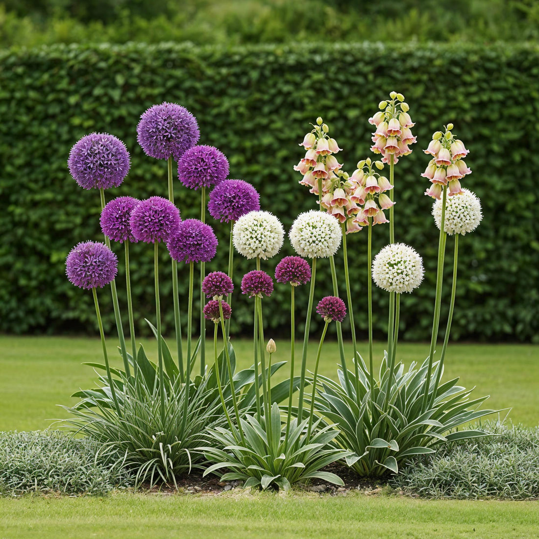 Blumenzwiebeln Allium Mix | 80 Stück Farbenmix – Geschenkverpackung – winterhart &amp; bienenfreundlich