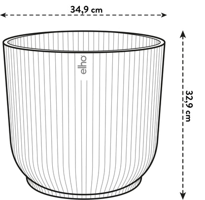 Topf elho Vibes Fold Round blau - mit Rollen - D35 x H33